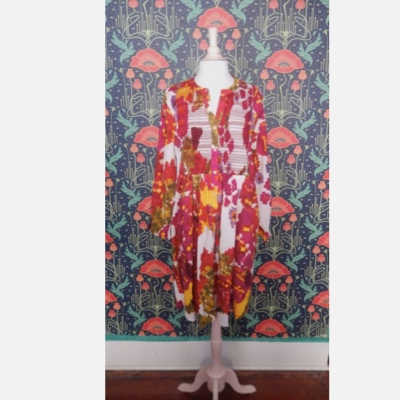 Ro's Garden Talia Tunic Short Dress Roberta Freymann Nwt XL - Picture 2 of 7